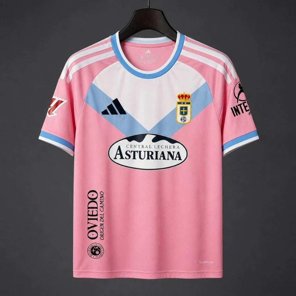 Real Oviedo Maillot Extérieur Pink 26/27