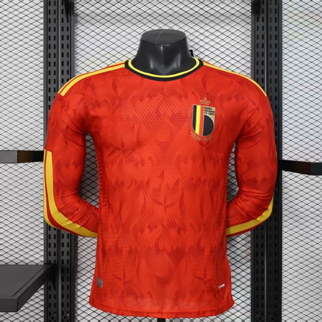 Belgique Maillot Manches Longues Domicile 25/26 – Version Player
