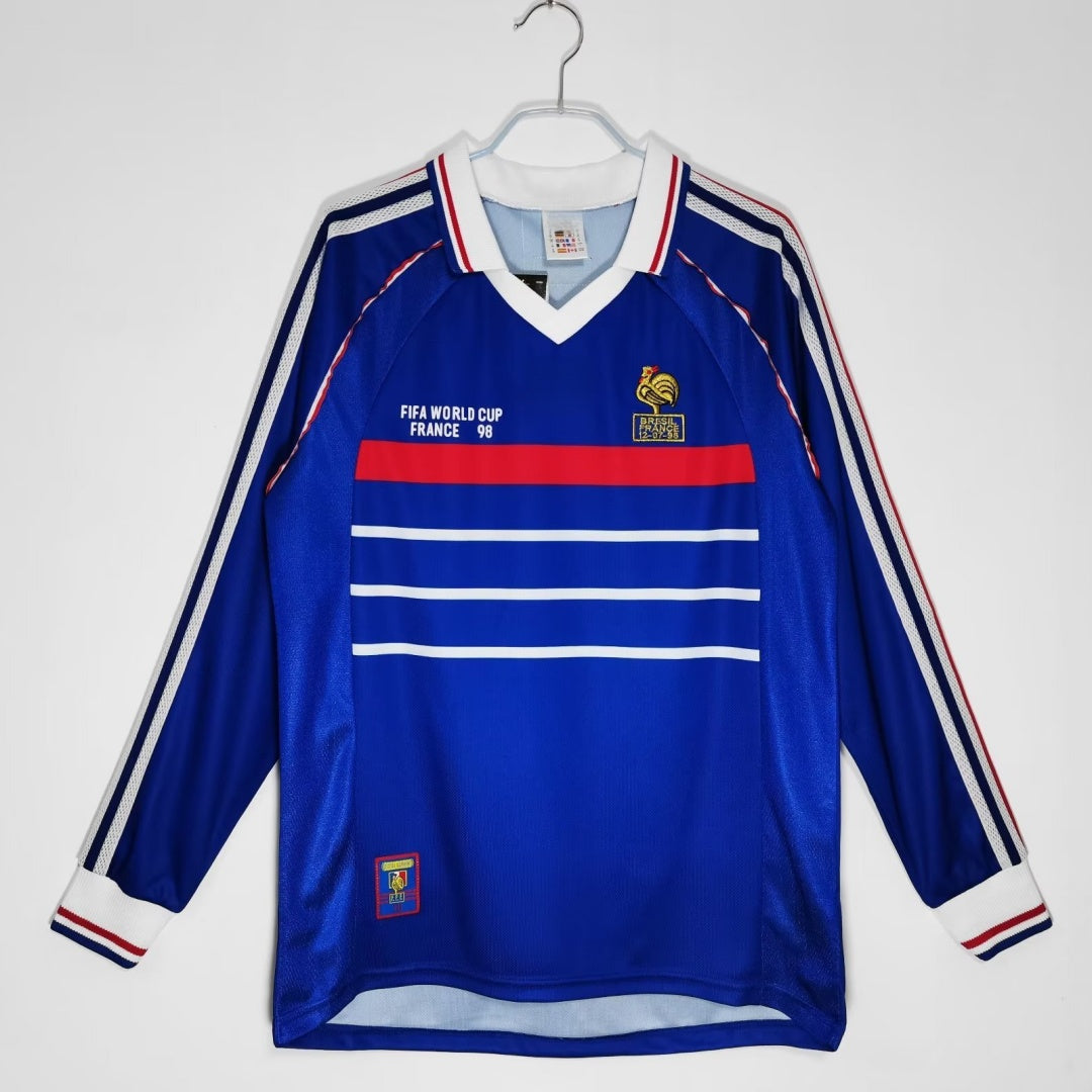 France Maillot Manches Longues Domicile Rétro 1998