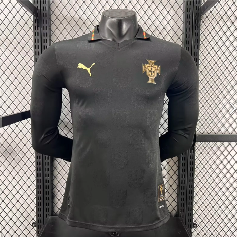 Portugal Maillot Manches Longues Black 25/26 – Version Player