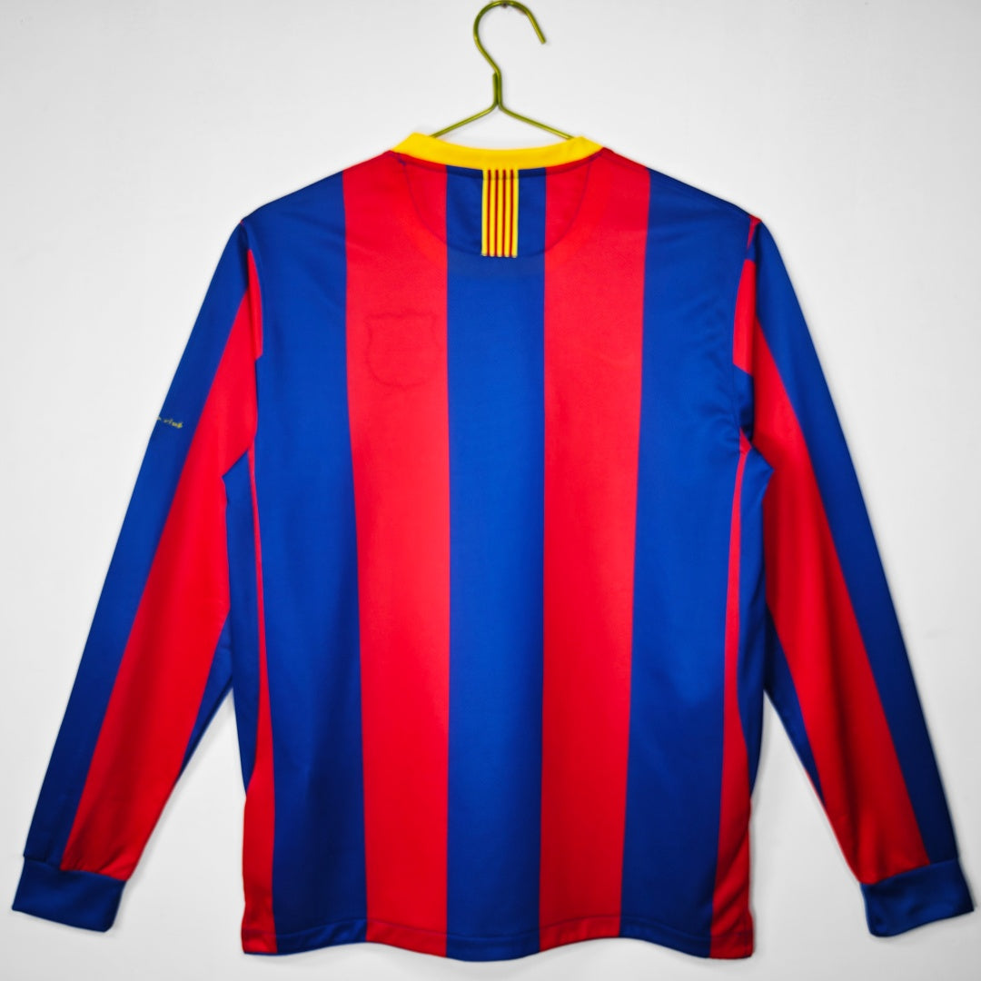 Barcelone Maillot Manches Longues Domicile Rétro 2010/2011 – vue 2