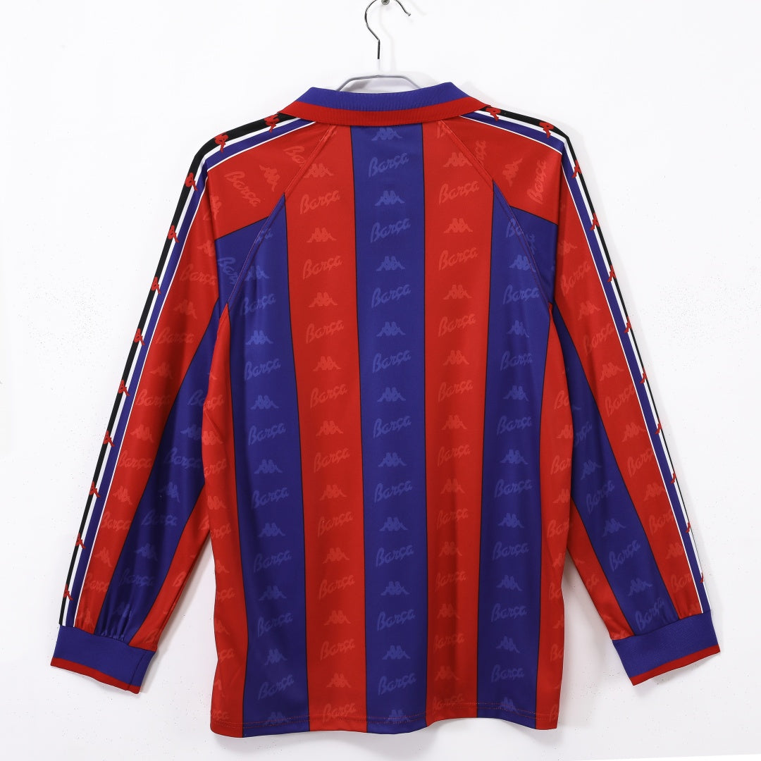 Barcelone Maillot Manches Longues Domicile Rétro 1995/1997 – vue 2
