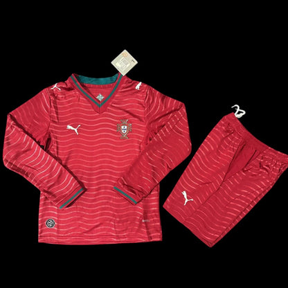 Portugal Maillot Manches Longues Domicile CDM 26 – Enfant