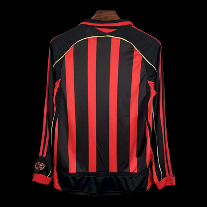 Milan AC Maillot Domicile Rétro Manches Longues 2006/2007 – vue 2