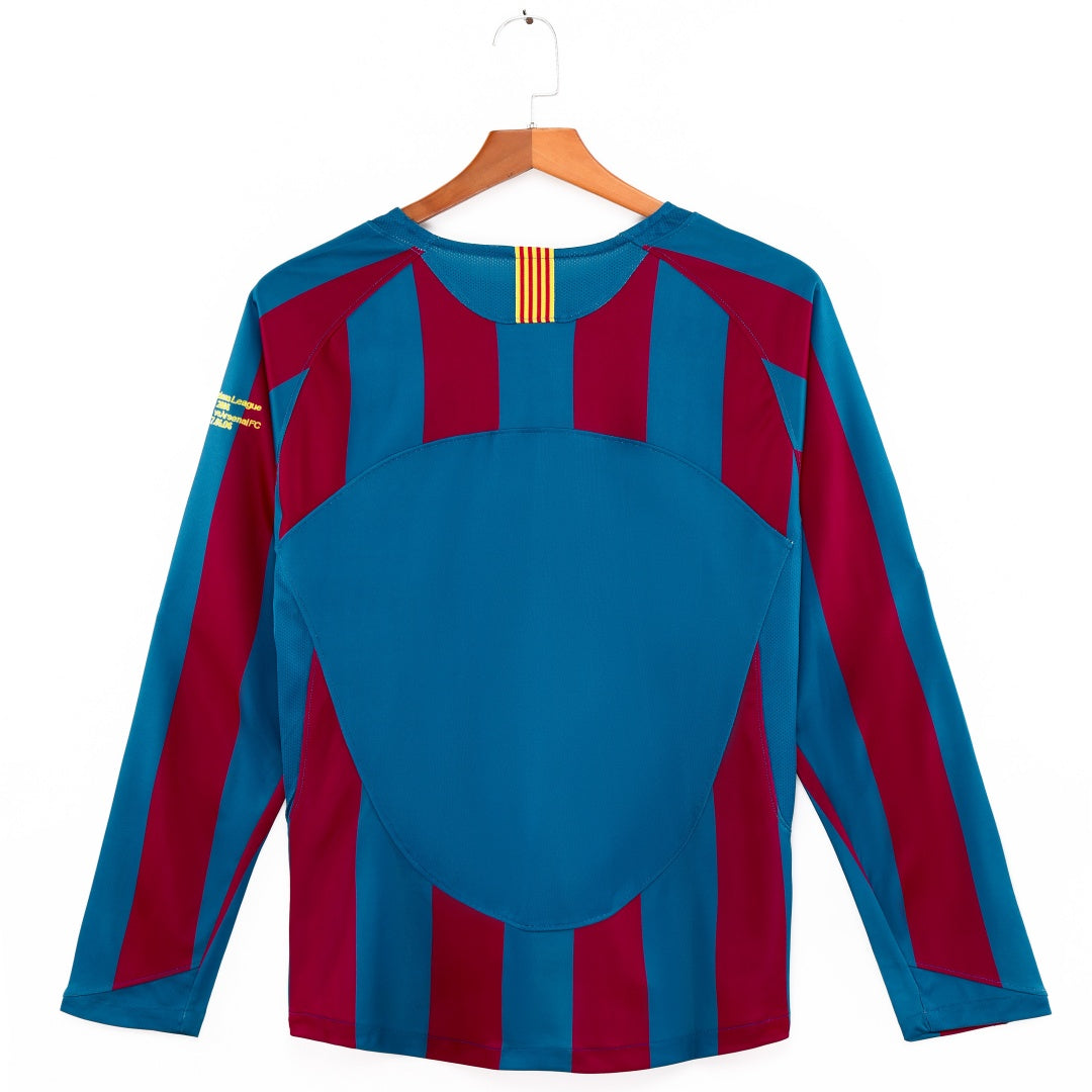 Barcelone Maillot Manches Longues Domicile Rétro 2005/2006 – vue 2