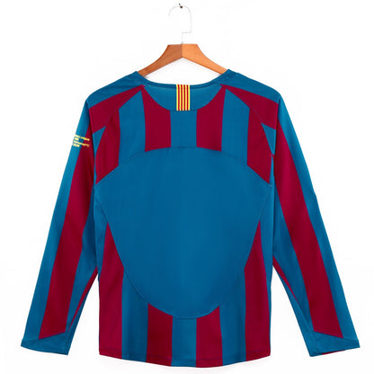 Barcelone Maillot Manches Longues Domicile Rétro 2005/2006 – vue 2