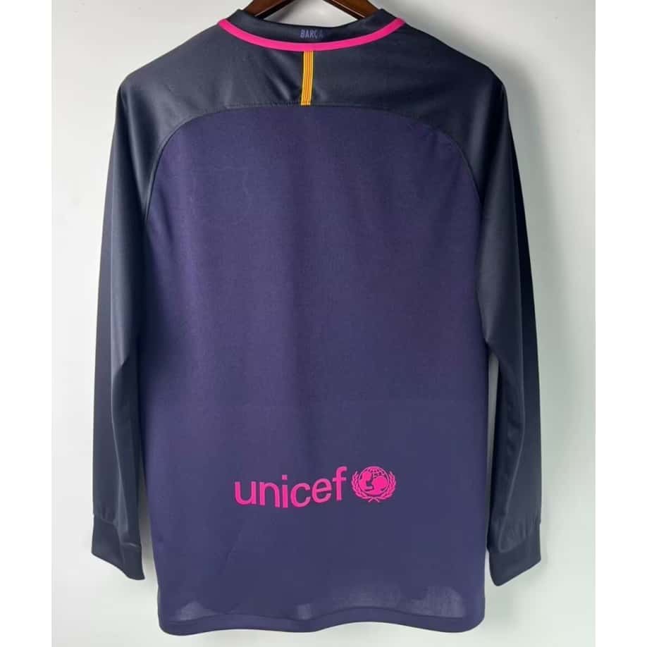 FC Barcelone maillot extérieur Rétro Manches Longues 2016 2017 – vue 2