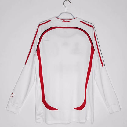 2006 2007 Maillot AC Milan Extérieur Rétro Manches Longues – vue 2