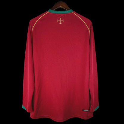 Portugal Maillot Manches Longues Domicile Rétro 2006 – vue 2