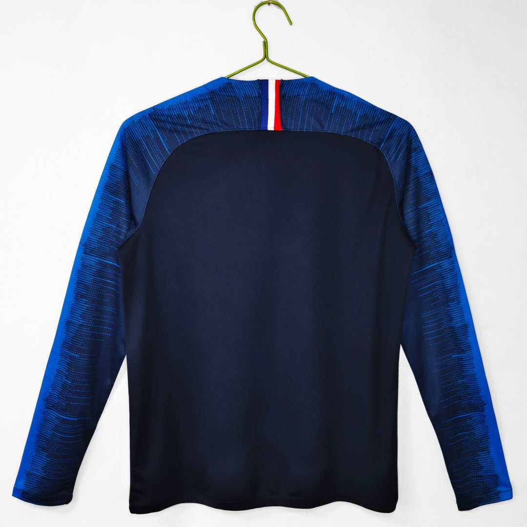 France Maillot Manches Longues Domicile Rétro 2018 – vue 2