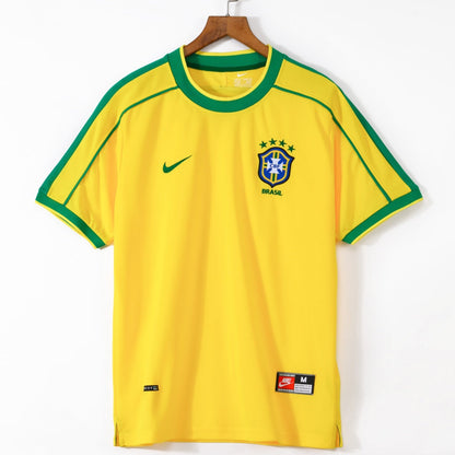 Brésil Maillot Domicile Rétro 1998
