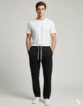Pantalon de survêtement à coupe régulière - Noir