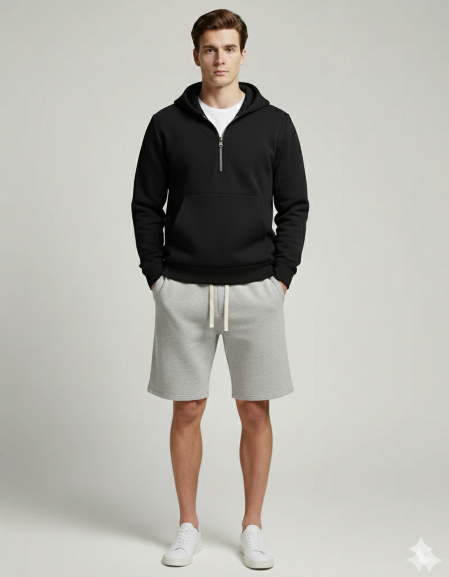 sweat à capuche - Noir