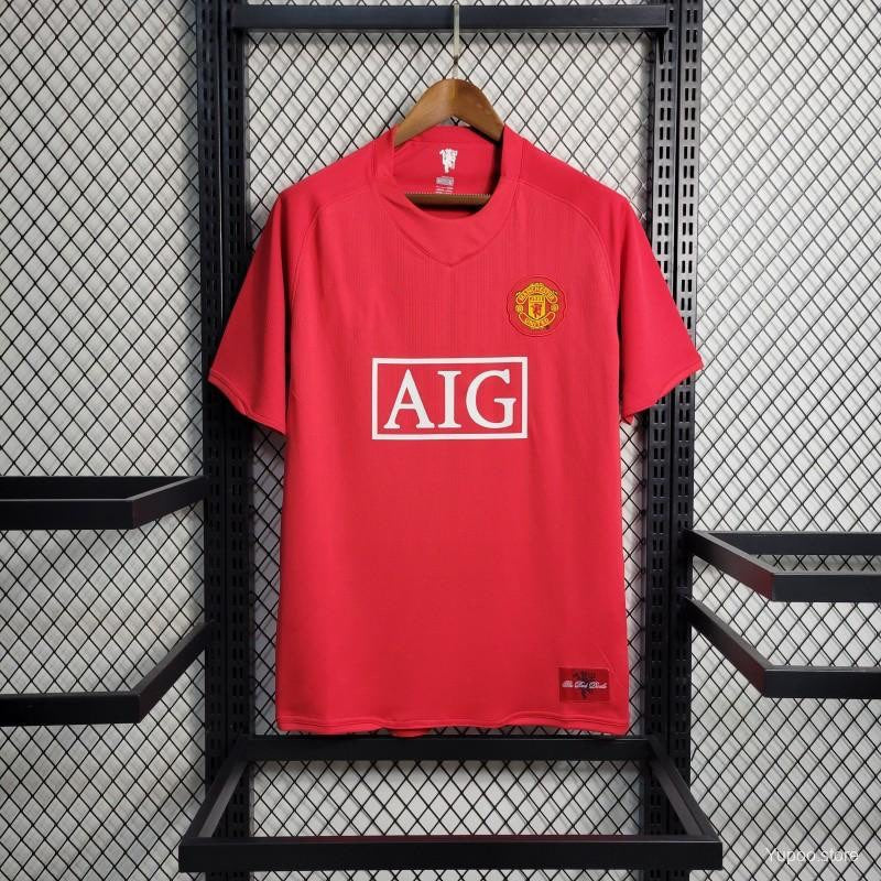 Manchester United maillot Domicile Rétro 2007 2008 – vue 2