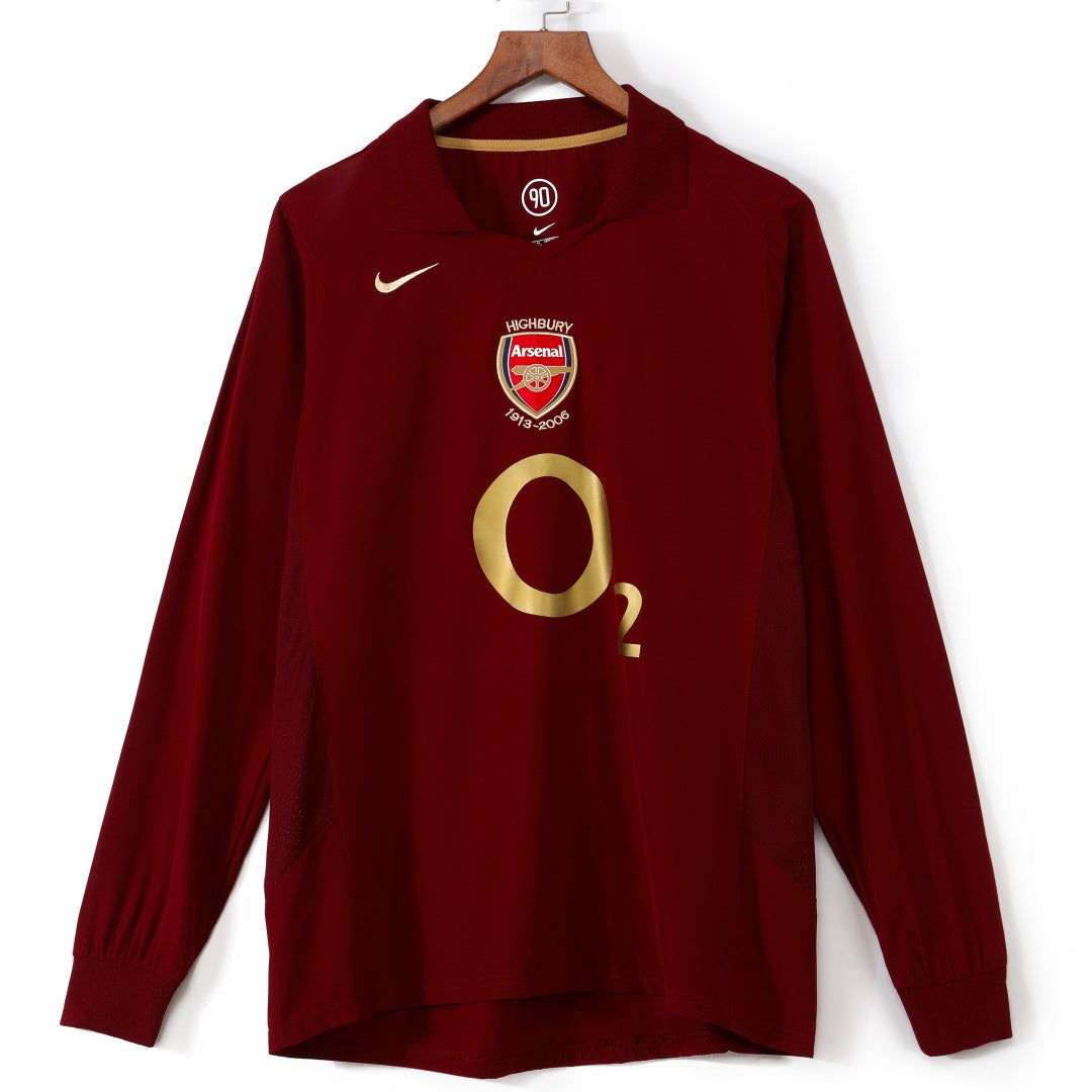 Arsenal Maillot Manches Longues Domicile Rétro 2005/2006