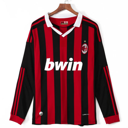 Milan AC Maillot Manches Longues Domicile Rétro 2009/2010