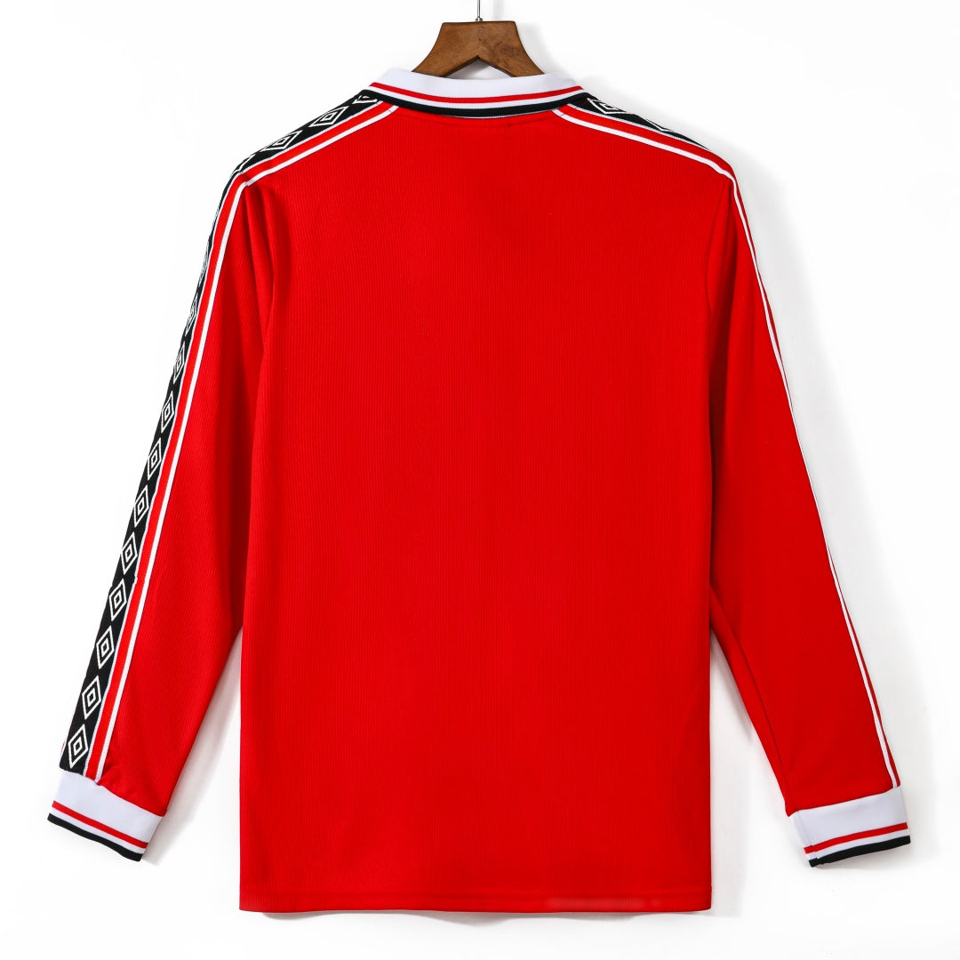 1998-1999 Manchester United Domicile maillot Retro Manches Longues – vue 2