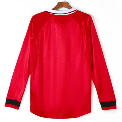 1999-2000 Manchester United Domicile maillot Retro Manches Longues – vue 2