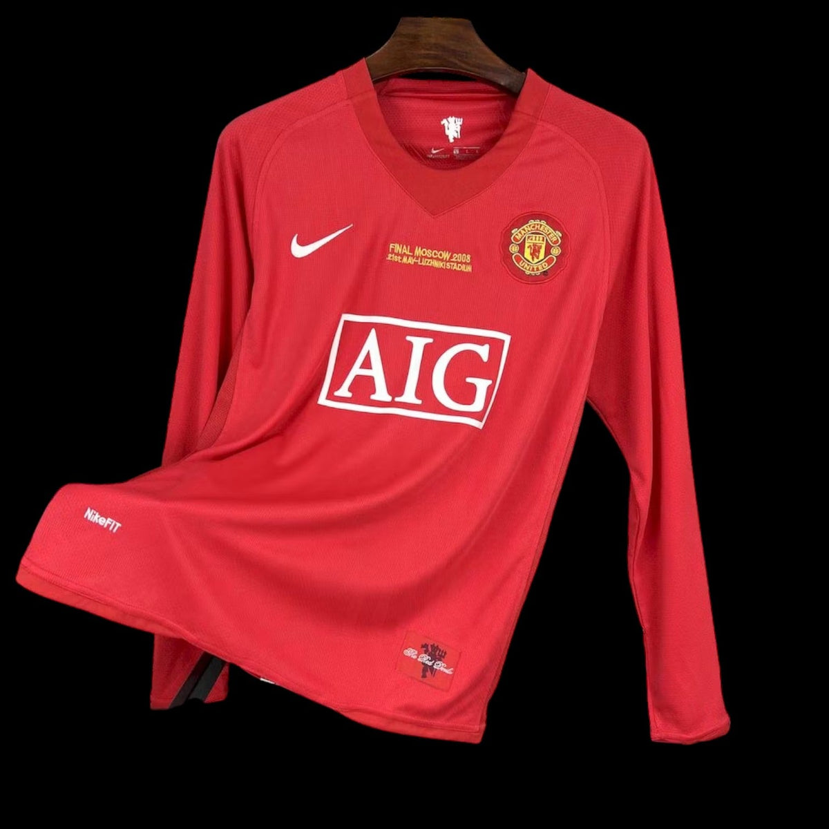 Manchester Utd Maillot Domicile UCL Rétro Manches Longues 2007/08