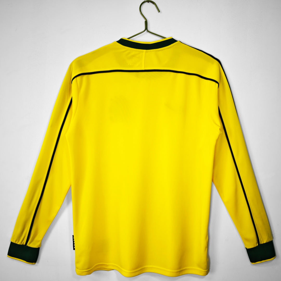 Brésil Maillot Manches Longues Domicile Rétro 1998 – vue 2