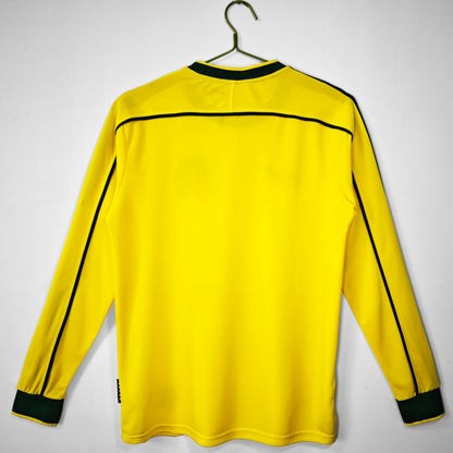 Brésil Maillot Manches Longues Domicile Rétro 1998 – vue 2